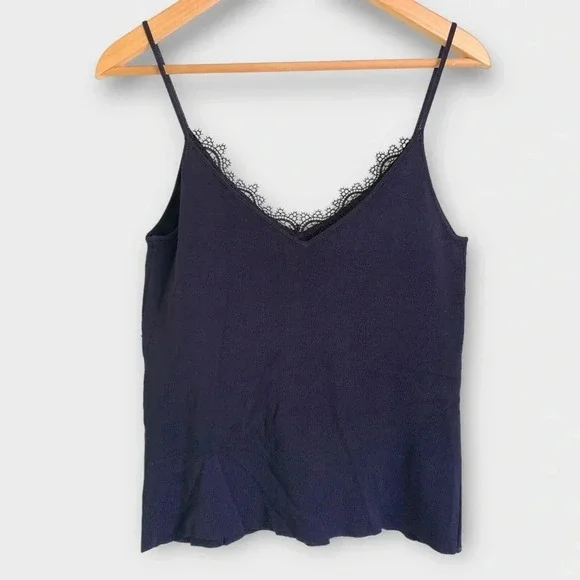 Zara Lace Trim Camisole Tank Top - Picture 7 of 9